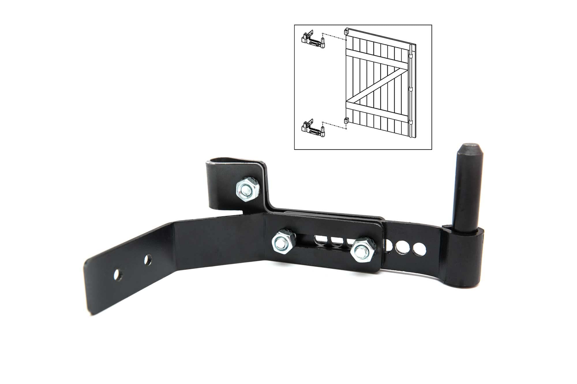 Déport de gond de volet réglable pour isolation thermique extérieure (ITE)