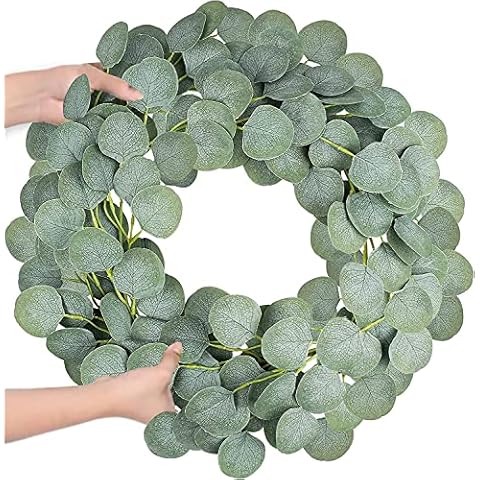 Artificial Eucalyptus Garland Wreath Plant for Home Kitchen Garden Office Wedding or Wall Decoration 1.8 m (2) Cover