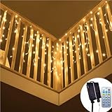 【大型ソーラーパネル】ソーラー LEDイルミネーション 防水 つらら クリスマス イルミネーション 400球 10M 連結可能 TYPEC充電可能 クリスマスライト 防水 DIY ベランダ・バルコニー・フェンス・屋根の軒など飾りライト