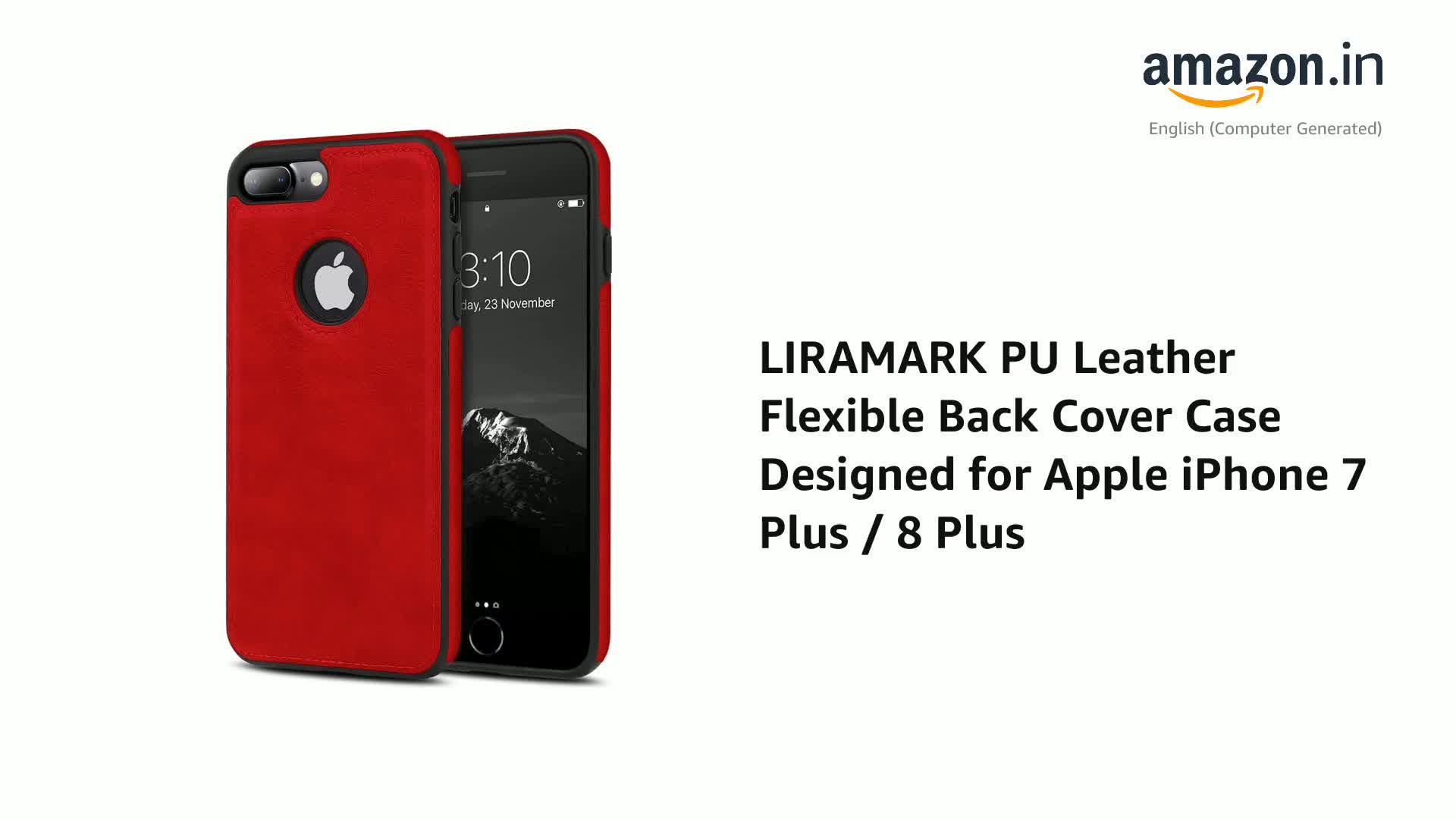 LIRAMARK PU Leather Flexible Back Cover Case Designed for Apple