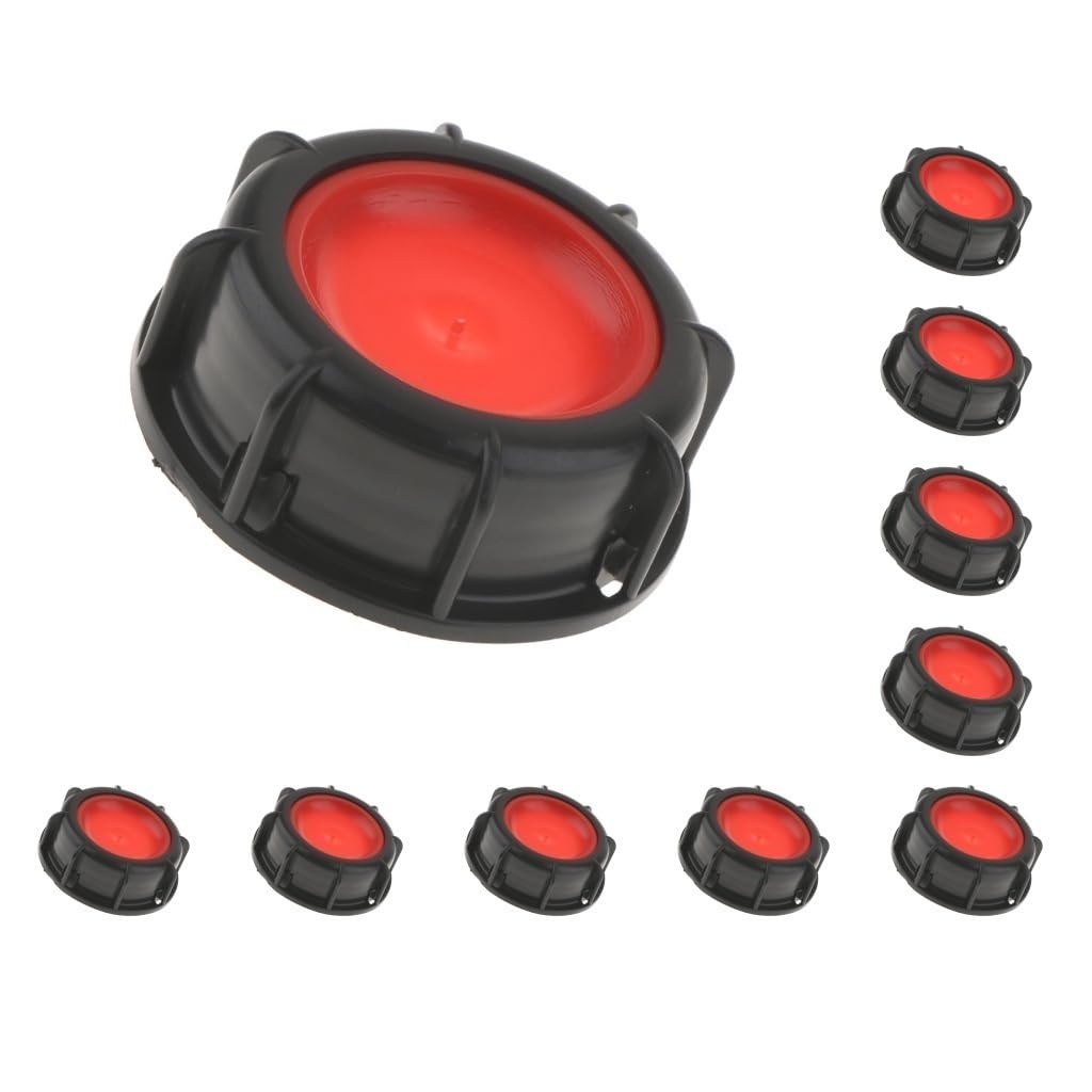 10 Set IBC Tote Tank Drain Adapter Ball Valve/Butterfly Valve Dust Cap 2 in