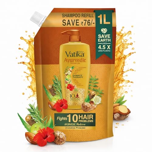64% Off - Dabur Vatika Shampoo Refill Pouch, 1L At Rs.255