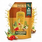 Dabur Vatika Ayurvedic Shampoo Refill Pouch – 1 L | Damage Therapy | Power of 10 Ingredients for Solving 10 Hair Problems | No Parabens | For All Hair Types