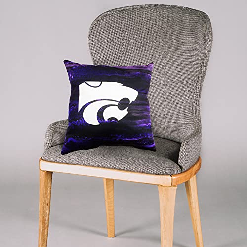 Image of College Covers Kansas State Wildcats 2 Sided Color Swept Decorative Pillow, 16 inch, Made in The USA
