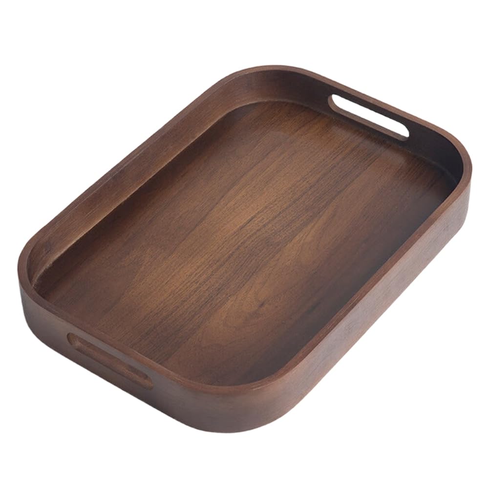 CTRLZS Tea Set Accessories-Home Small Tea Tray Tea Cup Storage Plate Solid Bamboo Tea Tray S