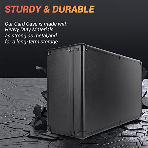 2023 New Graded Card Storage Box With Coded Lock, Sports Card Storage Box Card Slab Case For Graded Cards,Psa,Bgs,Sgc,Gma Baseball Football Sports Cards Waterproof Display Trading Card Case,Easy To Carry(5 Slots No Card) #TOP5