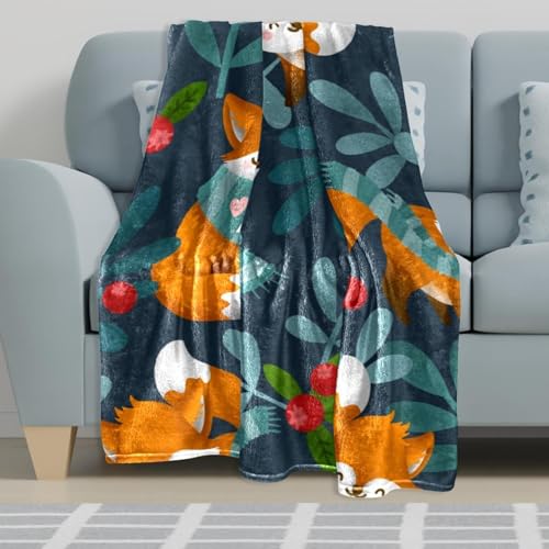 Couverture polaire renard en microfibre douce pour canapé et lit 150x130cm - 6