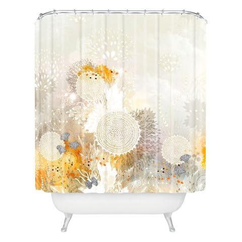 Deny Designs Iveta Abolina White Velvet Shower Curtain Cover