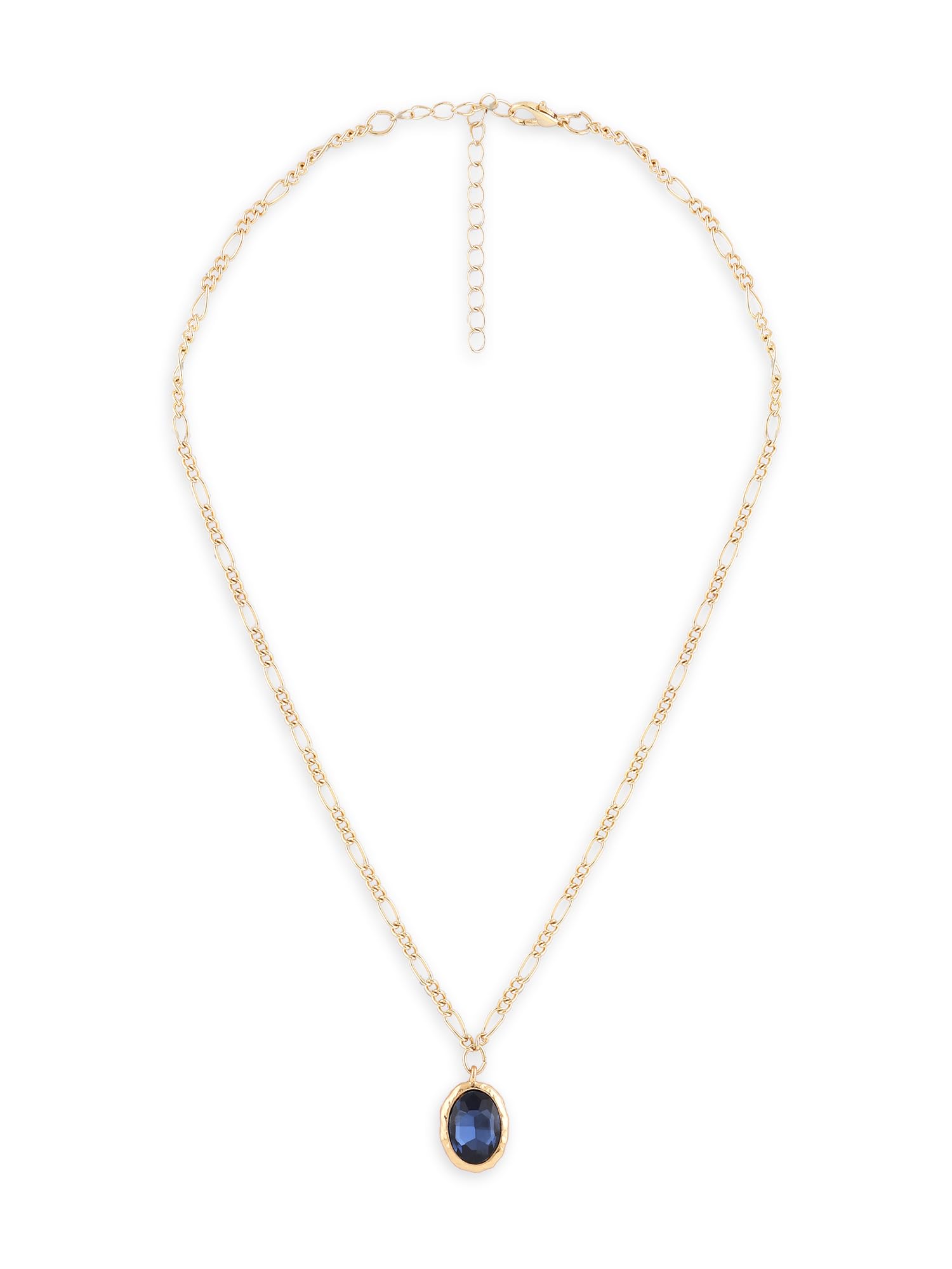 ZAVERI PEARLS Blue Stone Embellished Contemporary Classy Pendant & Chain For Women-ZPFK17204 (B0CRRC5ZKJ) Amazon Price History, Amazon Price Tracker