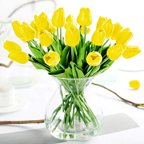 JUSTOYOU Latex Tulip, True Touch, Ramo de Flores Artificiales Decorativas, Hogar, Hotel,...