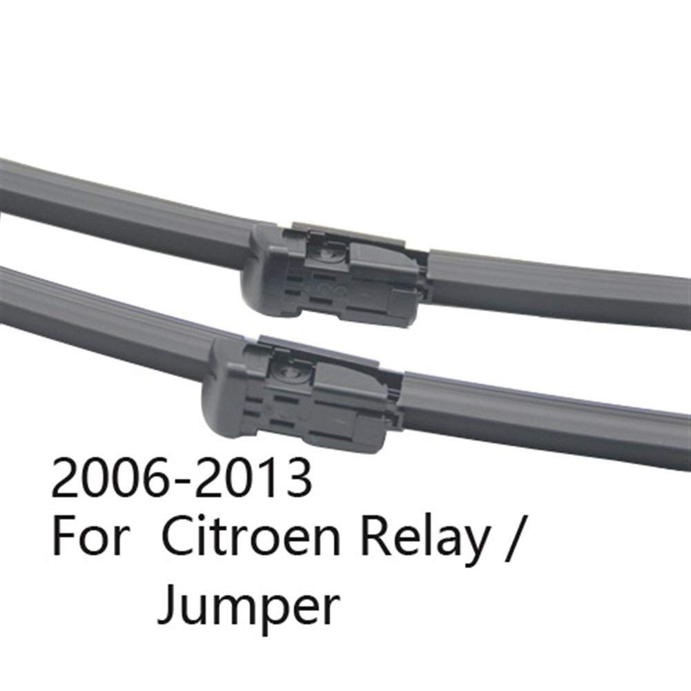 Wiper Blade Wiper Blades for Citroen Relay Jumper Fit Hook Push Button Arms Exact Fitting Model Year from 1994 to 2013 (Color : 2006-2013)