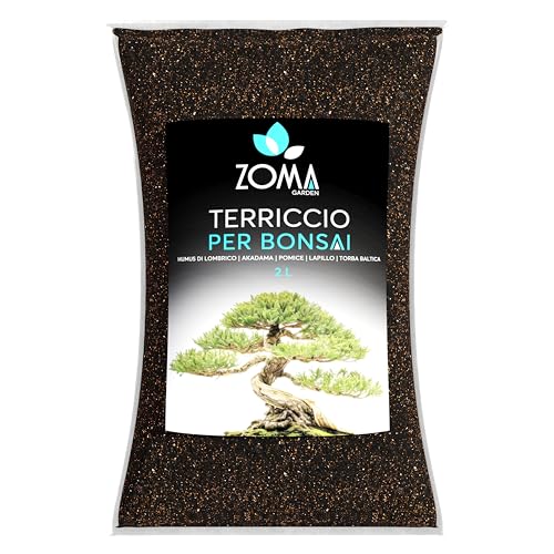 ZOMAGARDEN Terriccio Bonsai Premium, Formula Professionale Arricchita con Humus di Lombrico e...