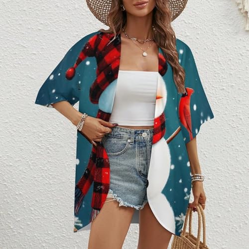 2025 Women's Girls Casual Cardigan Open-Front Half Sleeve Sweater Tops2