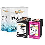 HouseOfToners Remanufactured Ink Cartridge Replacement for HP 60XL (1 Black & 1 Color, 2-Pack)