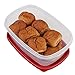 Rubbermaid 071691405382 food, 2 pack, clear with red lid