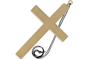 Large Gold Cross Dangle Necklace with Nylon Cord