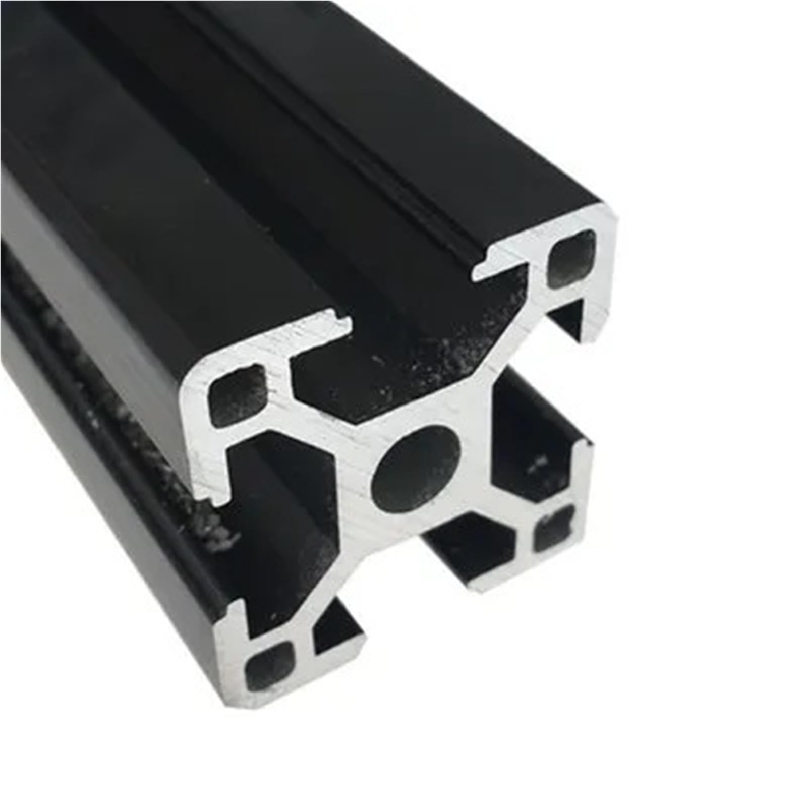 GTPBAO Profilo in alluminio 3030 anodizzato nero, estrusione lineare quadrata, struttura a rotaia quadrata spessa 1,8 mm Binario estruso(900mm)