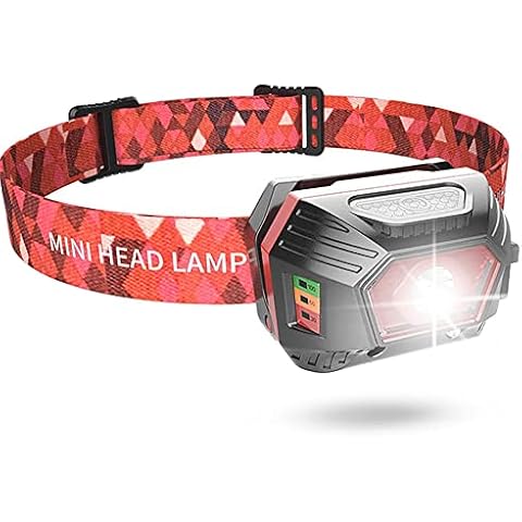 LETOUR LED Headlamp, Waterproof and Durable, 120 Lumens, Gesture Sensing, USB Rechargeable, 3 Modes, Camping, Running, Hiking, Outdoor, IP45 Cover
