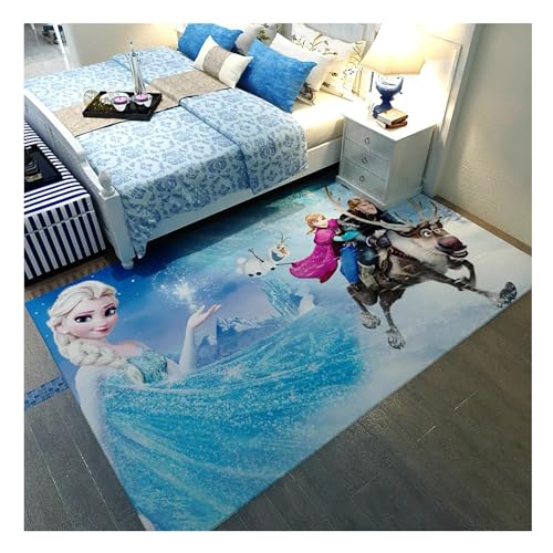 3D Frozen Kinder Teppich Fußmatte Fußmatte Boden Schlafzimmer Wohnzimmer Indoor rutschfeste...