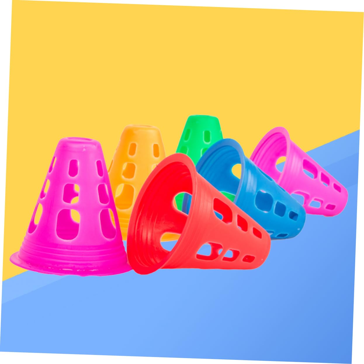 VICASKY Soccer Training Cones 10 Pack Plastic for Soccer Football Basketball and Roller Skating Enhance Boys and Girls' Patience and Practical Skills