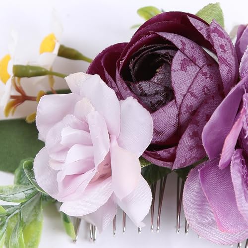 Pinza para cabello con flores para mujer, elegante miniatura 4