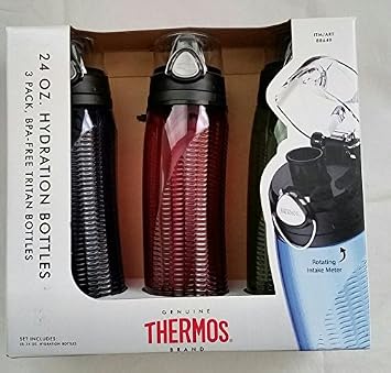 Thermos 24 oz. Hydration Bottles 3 Pack Blue, Pink, Green