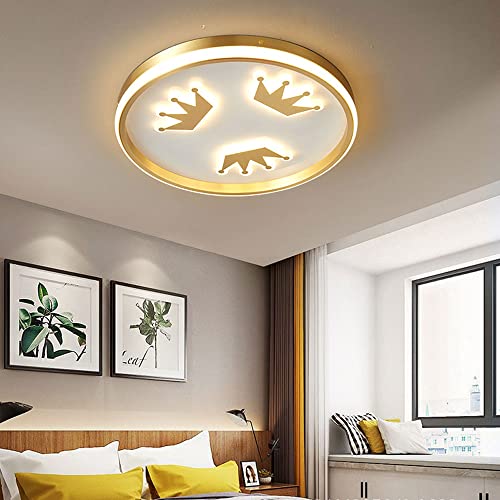 Plafonnier LED doré compact de 1,8 pouces pour plafond bas - 5