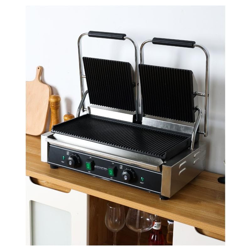 Grill Panini Double - Plaques Rainurées