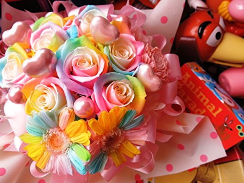 レインボーローズ プリザーブドフラワー レインボーガーベラ