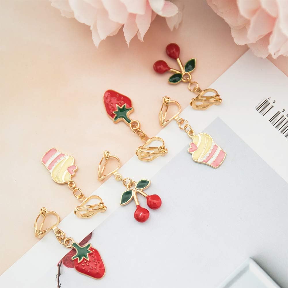 NEWITIN 30 Pairs Clip on Earrings for Women Hypoallergenic Earring Dress up Jewelry Non Piercing Earring Set Clip on Cute Pink Earrings for Women - Image 2