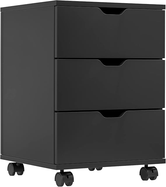 Farini Mobile File for Home Office, 3 Drawer Chest Wood, Drawers Unit for