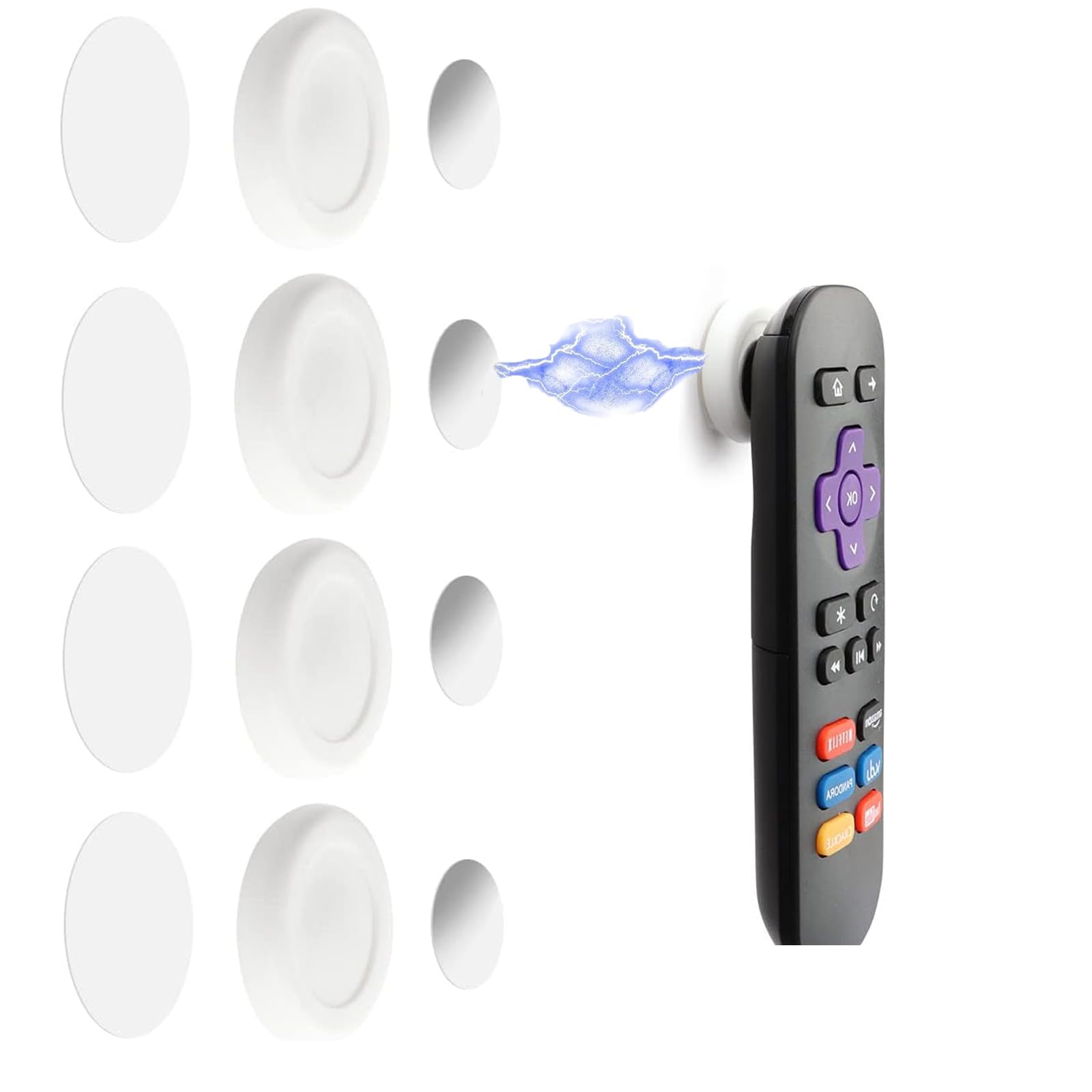 Supporto Magnetico Per Telecomando - 4 Pezzi, Adesivo, Per Parete O Scrivania, Silicone - Foto 9