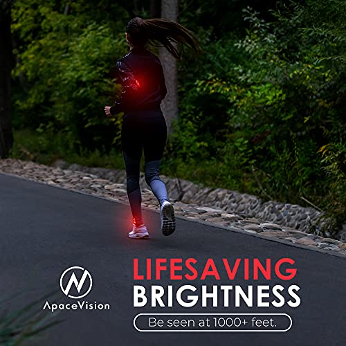 Apace Vision AVSL1000-R Beaconbright Led Safety Light (2 Pack) - Clip On Strobe, Running Lights For Runners thumb #2