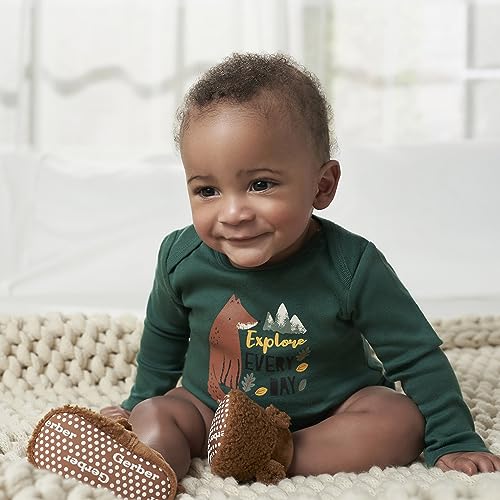 Gerber 4211011DA Baby Fleece Lined Non Skid Soft Slipper Booties thumb #3