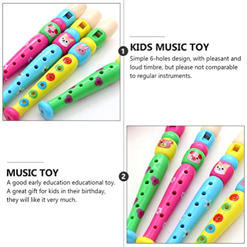 Tomaibaby 2 Stuks Kleine Houten Blokfluiten Kleurrijke Piccolofluit Voor Kinderen Peuters Leren Ritme Muziekinstrument… - Image 5