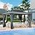 HAPPATIO 10' x 12' Hardtop Gazebo with Aluminum Frame, Outdoor Gazebo Hardtop with Galvanized Steel Double Roof for Deck, Backyard, Patio, Lawns (Grey)
