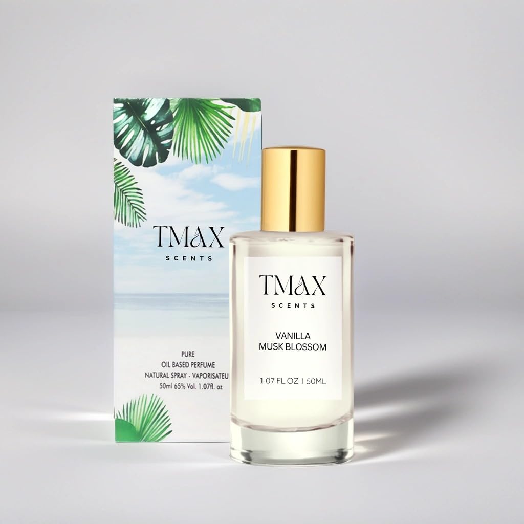 Vanilla Musk Blossom - Unisex 50ml Perfume with Floral & Creamy Amber Notes - Long Lasting Compliment Attracting Fragrance