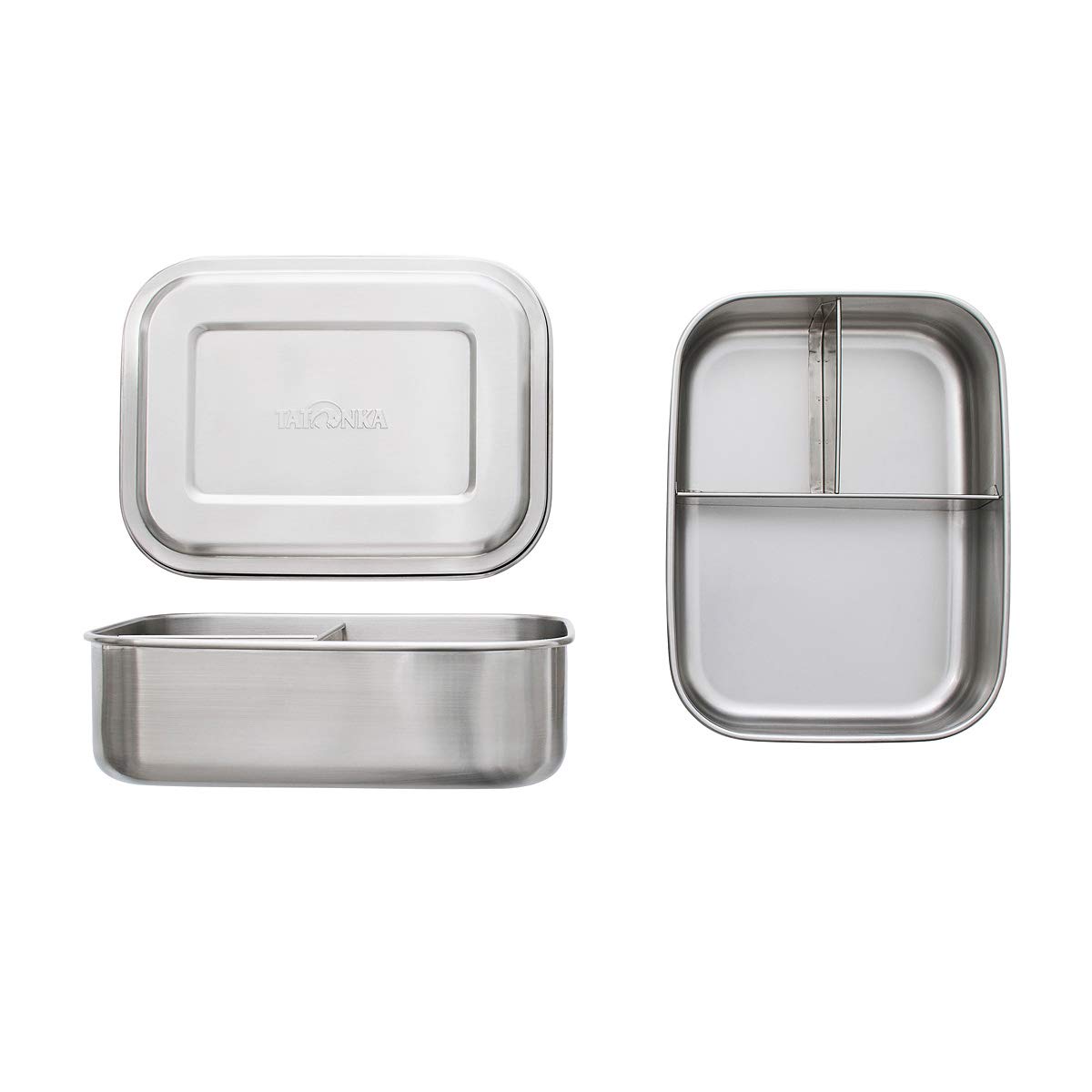 Tatonka Roestvrijstalen broodtrommel lunchbox, 1 1000 ml, lock - broodtrommel met beugelsluiting - onbreekbaar, vrij van schadelijke stoffen, vaatwasmachinebestendig, plasticvrij en BPA-vrij - 1 l