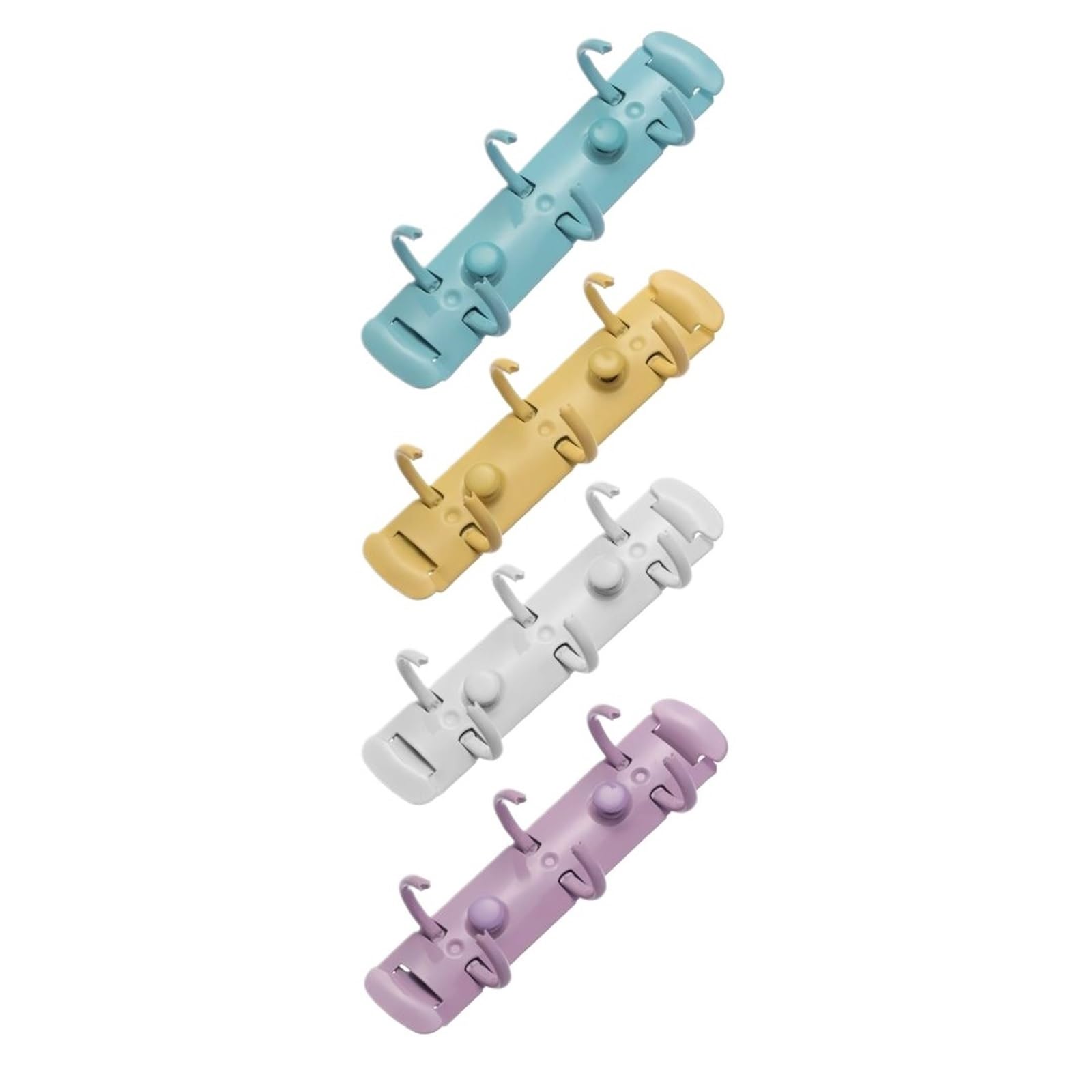 Raccoglitore ad anelli A5 Meccanismo raccoglitore 10 pezzi Accessorio for clip for cartelle di file a 3 fori in metallo ricaricabile(Purple)