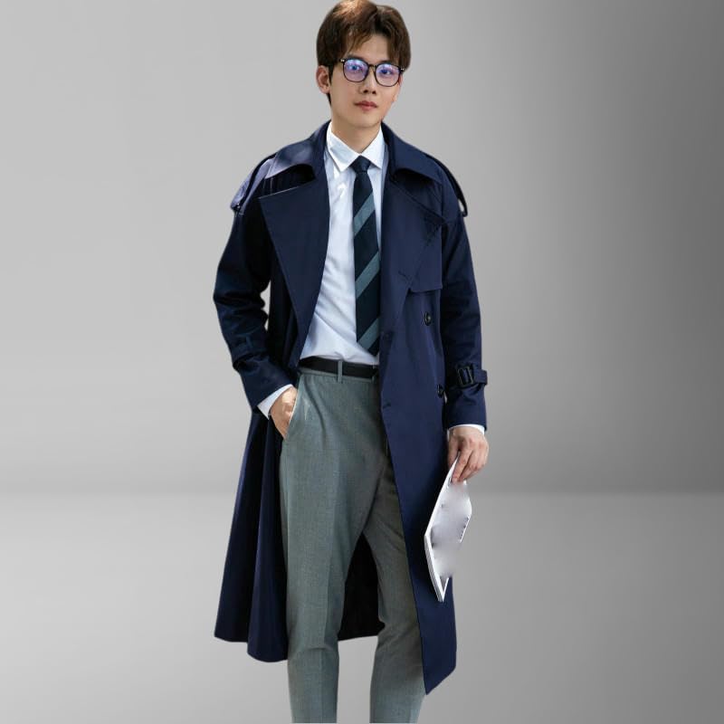 Trench long homme ample idéal pour vos sorties en automne