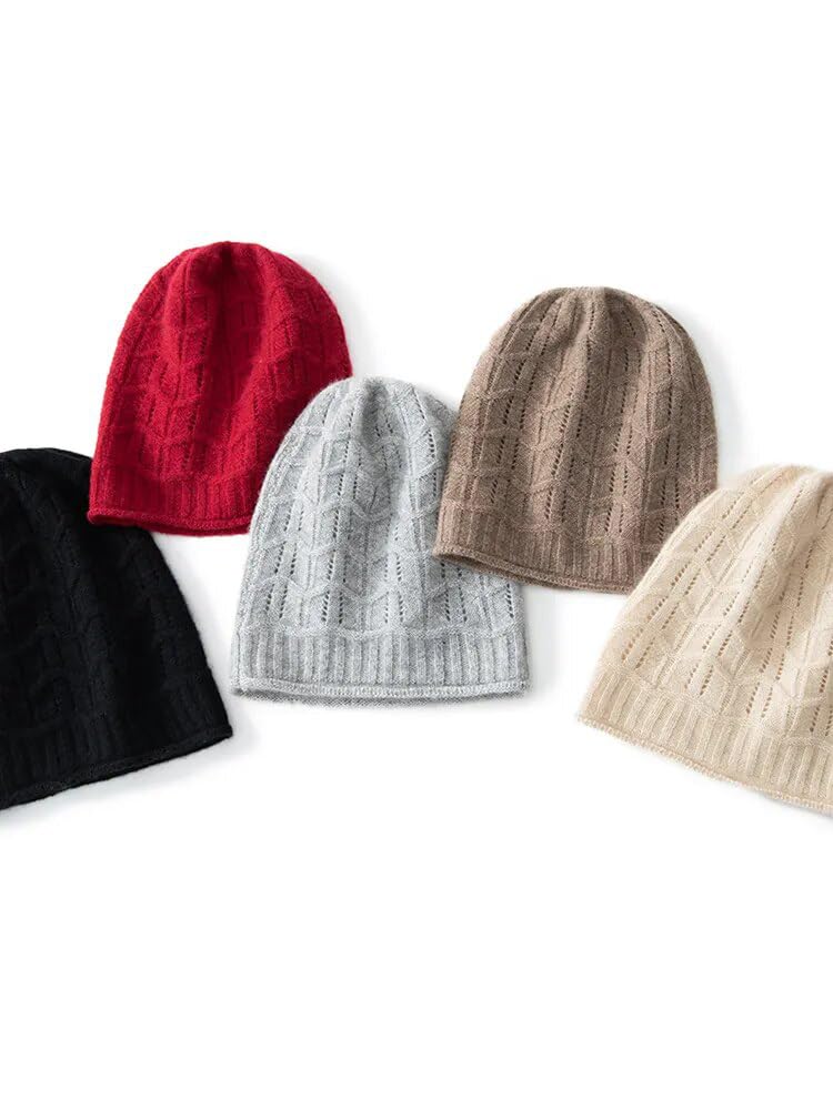 Jesienno-zimowa damska kaszmirowa czapka miękka ciepła dzianinowa czapki typu beanie czapka damska na co dzień solidne drążone czapki