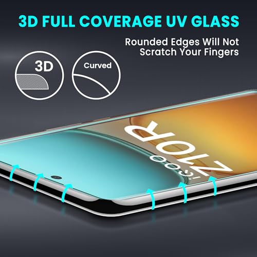 Image of FIRST MART UV Tempered Glass Screen Guard for iQOO Z10R / Vivo T4R With Installation Kit | Military-Grade Gorilla Screen Guard & Cable Protector | Edge to Edge Coverage | Crystal Clear