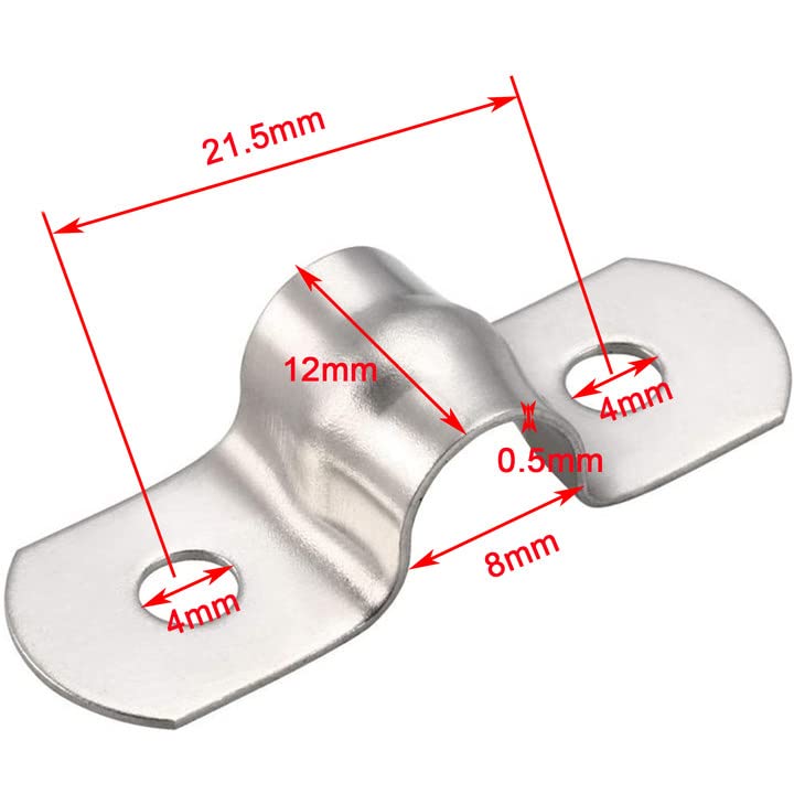 PATIKIL 8,3 inch/45mm Stijve Pijp Bandklem, 10 Stks 304 Roestvrij Staal Twee Gaten U-Vorm Buis Clip Pijp Bevestigen Houder voor Pijp Bevestiging PATIKIL 8,3 inch/45mm Stijve Pijp Bandklem, 10 Stks 304 Roestvrij Staal Twee Gaten U-Vorm Buis Clip Pijp Bevestigen Houder voor Pijp Bevestiging
