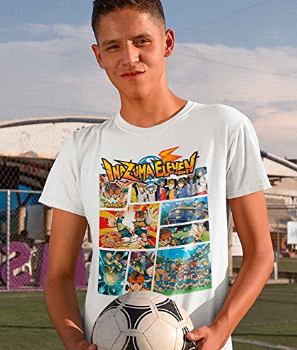 Miniatura 2 de Mx Games Camiseta Inazuma Eleven Tipo Gta Blanca Talla: Talla L Unisex Ancho Largo 56cm 74cm Aprox
