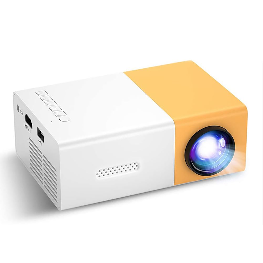 TsoLay Mini proiettore Portatile, proiettore Domestico Full HD 1080P con Telecomando, Schermo Grande da 24 a 60 Pollici, risoluzione 1920x1080, interfaccia Multipla, per Home Theater/Film all'aperto
