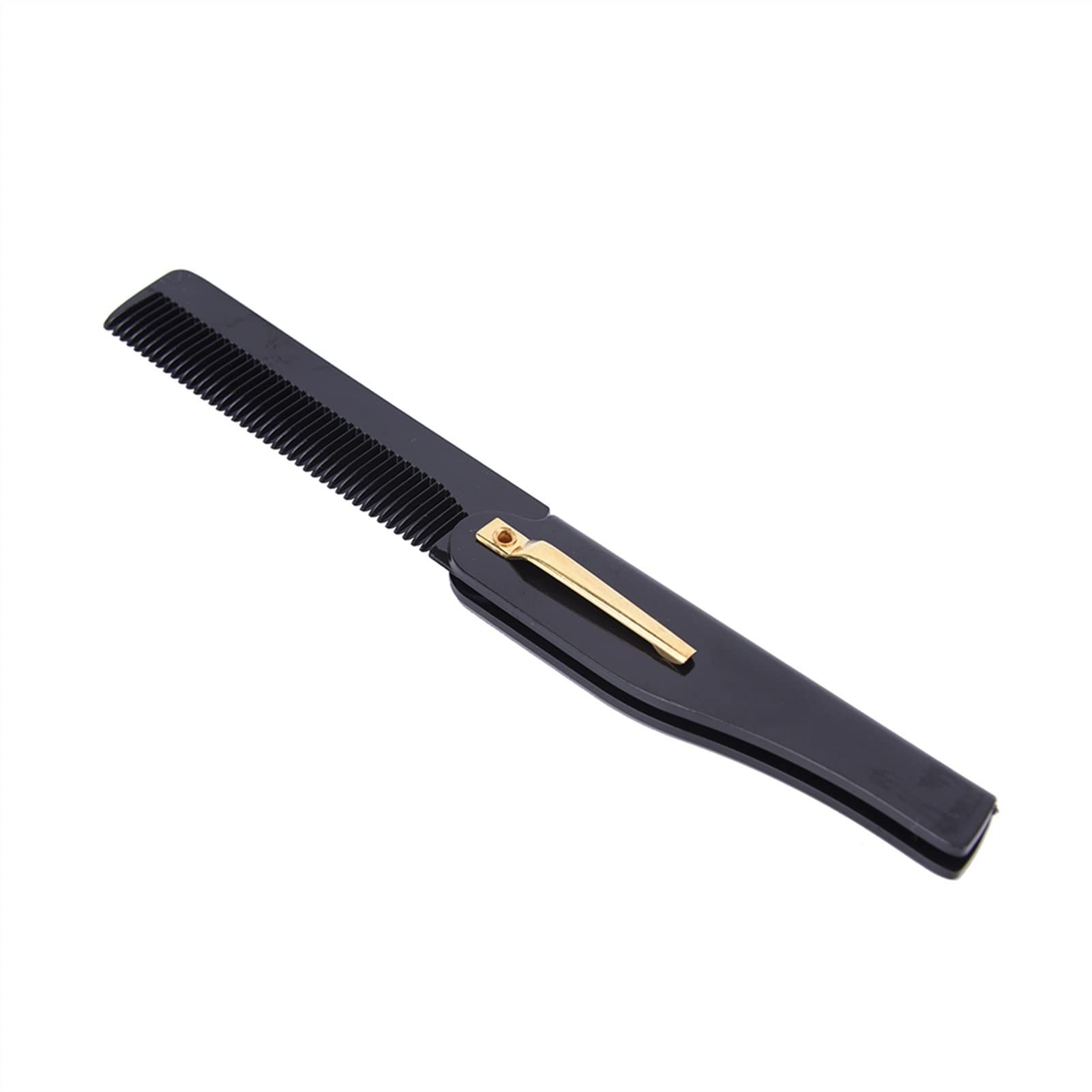 ADERFETBI Hair Comb 17 * 2CM Foldable Hair Comb Bag Clipper Beard Styling Tool Hairdressing Men's and Women's Care(A)