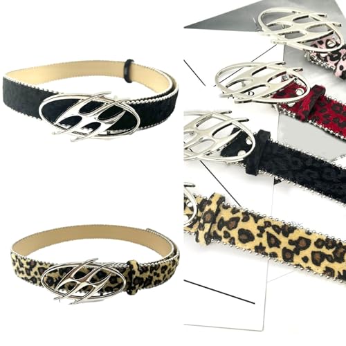 Popular Animal Pattern Belt For Pants Jeans Metal Buckle PU Leather Belt Women Men Unisex Waistband For Various Outfit2