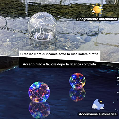 Cootway Luci Piscina Solari, 10 CM Luci