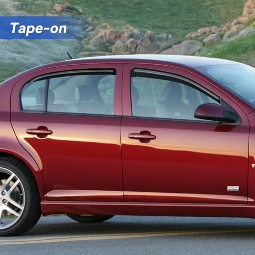 Image of Window Visors Rain Guards Shield for 2005-2010 Chevy Cobalt, Out-Channel Window Vent Wind Deflectors Visors Shades for 05-10 Cobalt