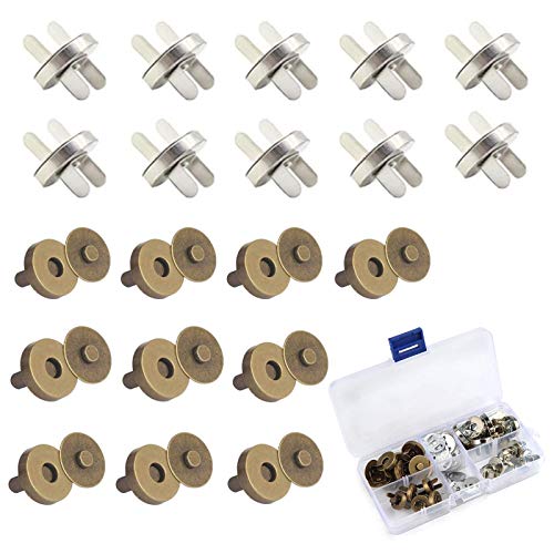 Fermoir Magnétique Bouton Bouton Circulaire En Métal Pour Couture Fermoirs Pressions Magnétiques Aimantent Bouton Magnétique Pour Manteaux De Sac à Main Diy Pour Sac En Tissu, Vêtements, Portefeuille Cover